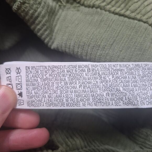 Forever 21 Green Corduroy A-Line Mini Skirt Fall Size Medium - Picture 4 of 4